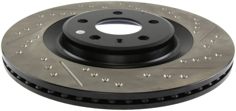 StopTech Slotted & Drilled Sport Brake Rotor - Installation View