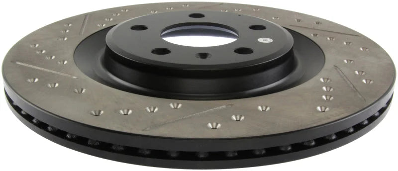 StopTech Slotted & Drilled Sport Brake Rotor - Installation View