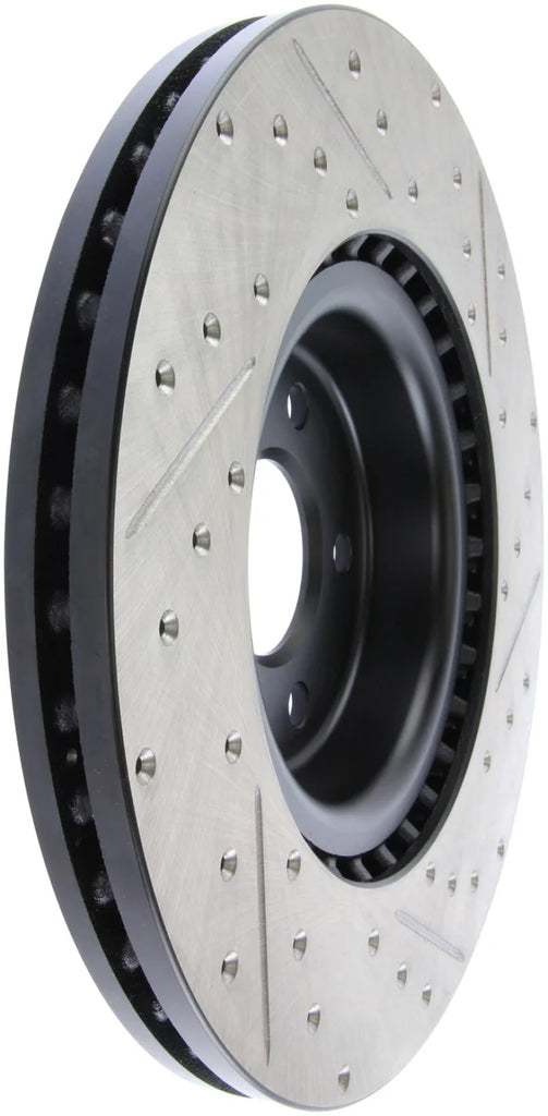 StopTech Slotted & Drilled Sport Brake Rotor - Side View