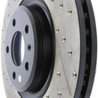 Load image into Gallery viewer, StopTech Slotted &amp; Drilled Sport Brake Rotor - Back View