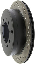 Load image into Gallery viewer, StopTech Slotted &amp; Drilled Sport Brake Rotor - Installation View