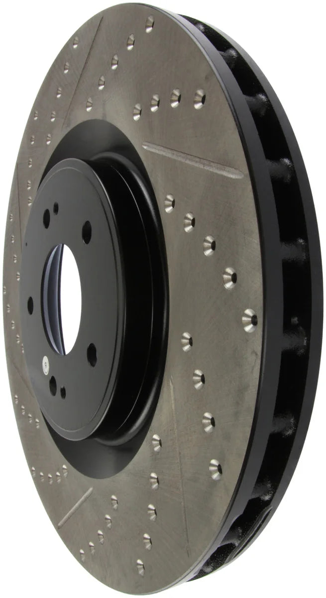 StopTech Slotted & Drilled Sport Brake Rotor - Installation View