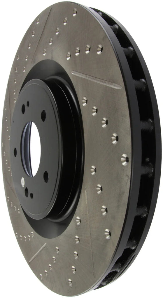 StopTech Slotted & Drilled Sport Brake Rotor - Installation View