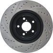 Load image into Gallery viewer, StopTech Slotted &amp; Drilled Sport Brake Rotor - Installation View