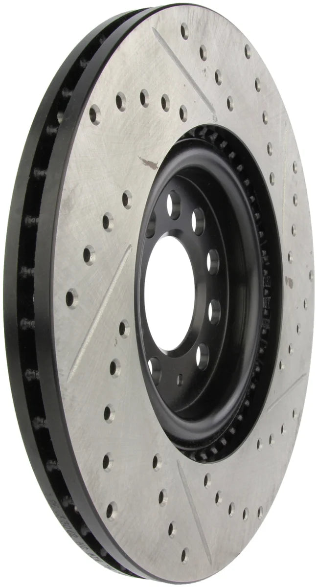 StopTech Slotted & Drilled Sport Brake Rotor - Side View