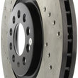 Load image into Gallery viewer, StopTech Slotted &amp; Drilled Sport Brake Rotor - Installation View