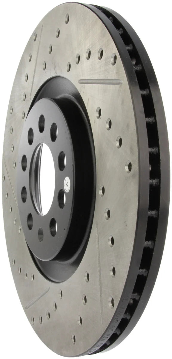 StopTech Slotted & Drilled Sport Brake Rotor - Installation View