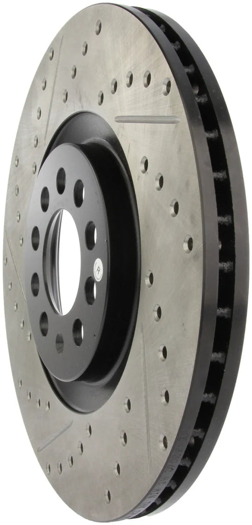 StopTech Slotted & Drilled Sport Brake Rotor - Installation View