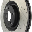 Load image into Gallery viewer, StopTech Slotted &amp; Drilled Sport Brake Rotor - Installation View