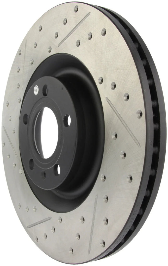 StopTech Slotted & Drilled Sport Brake Rotor - Installation View