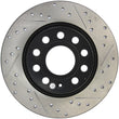 Load image into Gallery viewer, StopTech Slotted &amp; Drilled Sport Brake Rotor - Back View
