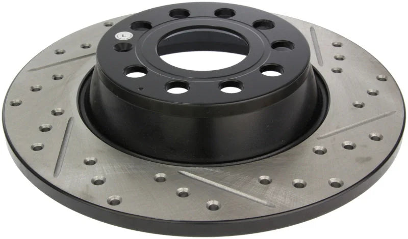 StopTech Slotted & Drilled Sport Brake Rotor - Installation View
