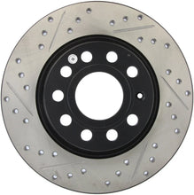 Load image into Gallery viewer, StopTech Slotted &amp; Drilled Sport Brake Rotor - Installation View
