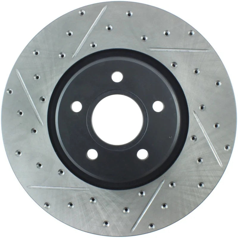 StopTech Slotted & Drilled Sport Brake Rotor - Side View