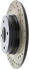 Load image into Gallery viewer, StopTech Slotted &amp; Drilled Sport Brake Rotor - Back View