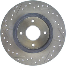 Load image into Gallery viewer, StopTech Slotted &amp; Drilled Sport Brake Rotor - Installation View