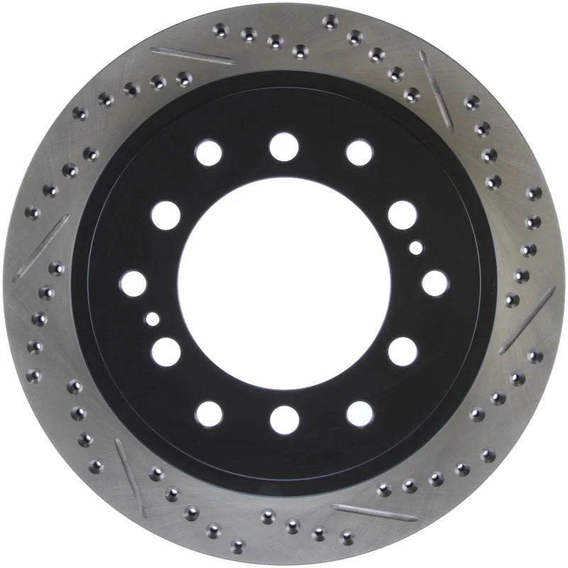 StopTech Slotted & Drilled Sport Brake Rotor - Side View