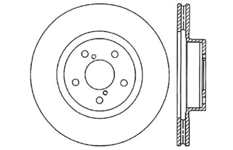 StopTech Slotted & Drilled Sport Brake Rotor - Installation View