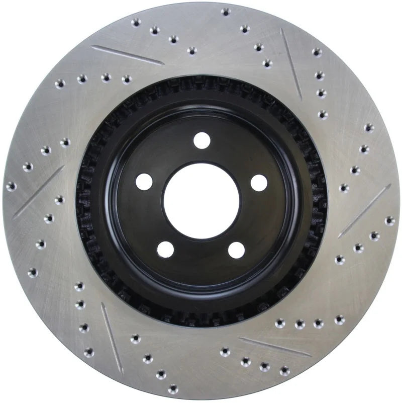 StopTech Slotted & Drilled Sport Brake Rotor - Installation View