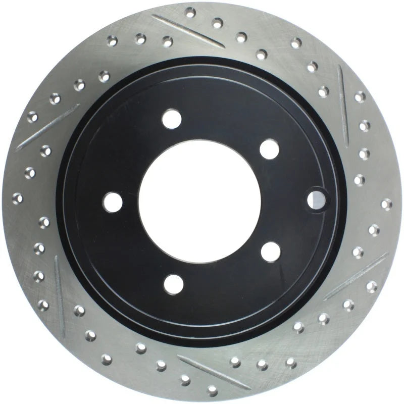 StopTech Slotted & Drilled Sport Brake Rotor - Side View