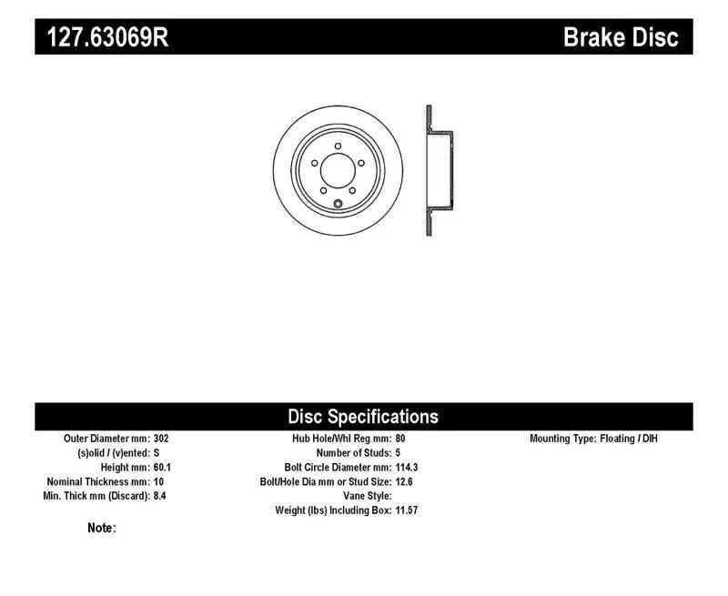 StopTech Slotted & Drilled Sport Brake Rotor - Installation View