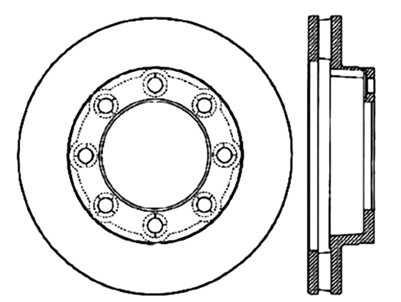 StopTech Slotted & Drilled Sport Brake Rotor - Main Product View