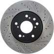 Load image into Gallery viewer, StopTech Slotted &amp; Drilled Sport Brake Rotor Front Left 13 Honda Accord Sport - Installation View