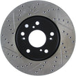 Load image into Gallery viewer, StopTech Slotted &amp; Drilled Sport Brake Rotor Front Right 13 Honda Accord Sport - Installation View