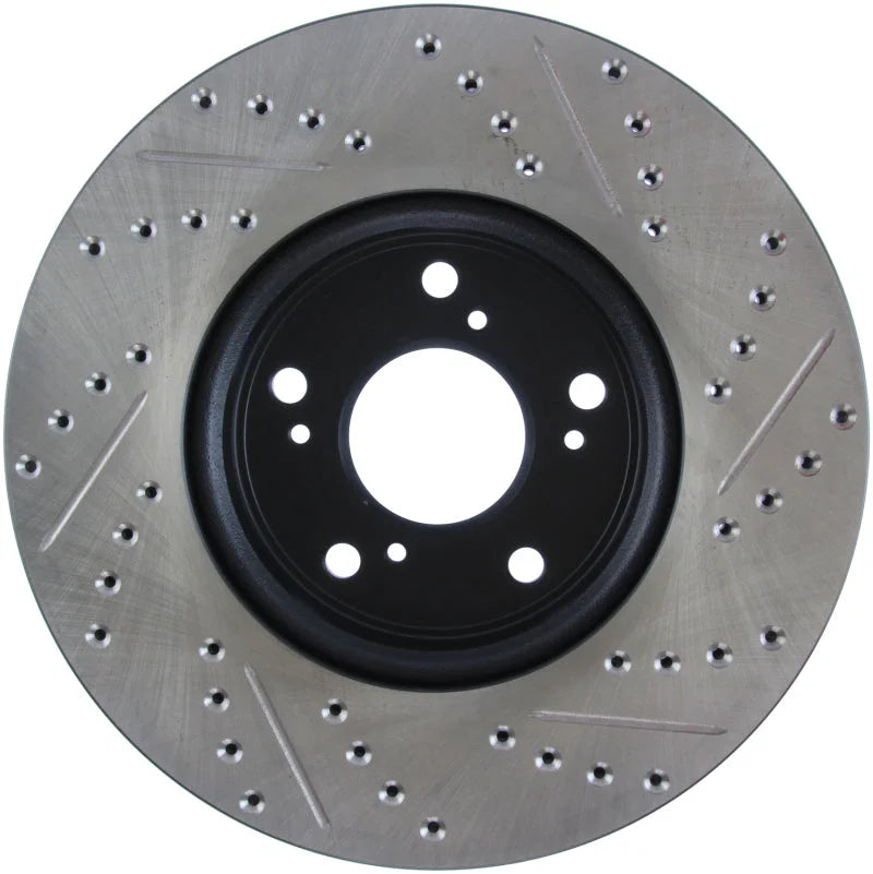 StopTech Slotted & Drilled Sport Brake Rotor Front Right 13 Honda Accord Sport - Additional View 5