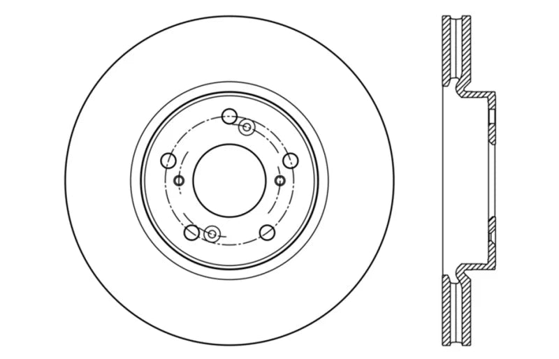 StopTech Slotted & Drilled Sport Brake Rotor Front Right 13 Honda Accord Sport - Additional View 8