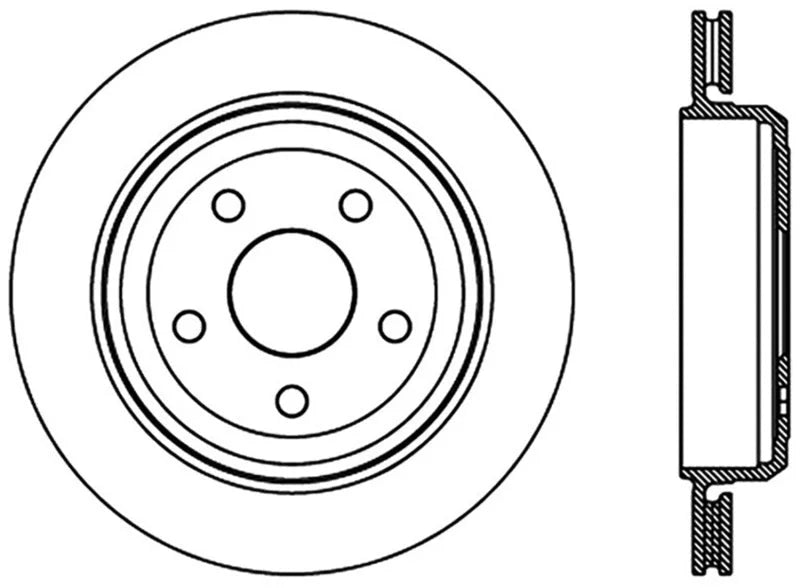 StopTech Slotted Sport Brake Rotor 11-17 Jeep Grand Cherokee (Excludes SRT8) - Main Product View
