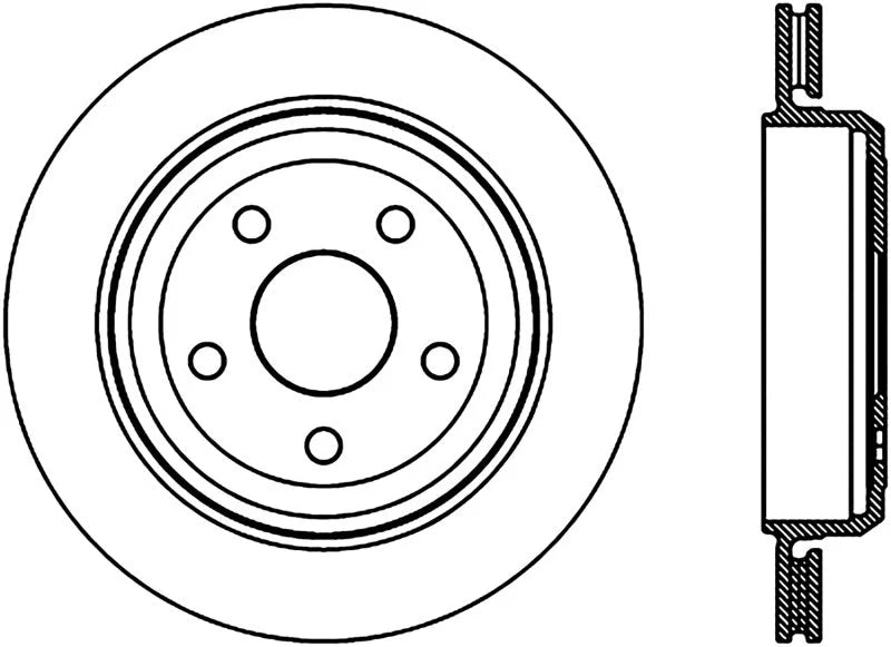 StopTech Slotted Sport Brake Rotor 11-17 Jeep Grand Cherokee (Excludes SRT8) - Main Product View