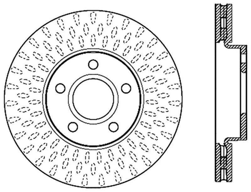 StopTech Slotted Sport Brake Rotor - Main Product View