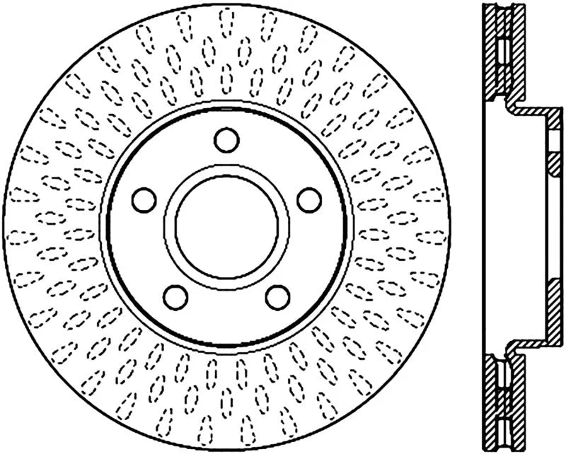 StopTech Slotted Sport Brake Rotor - Main Product View