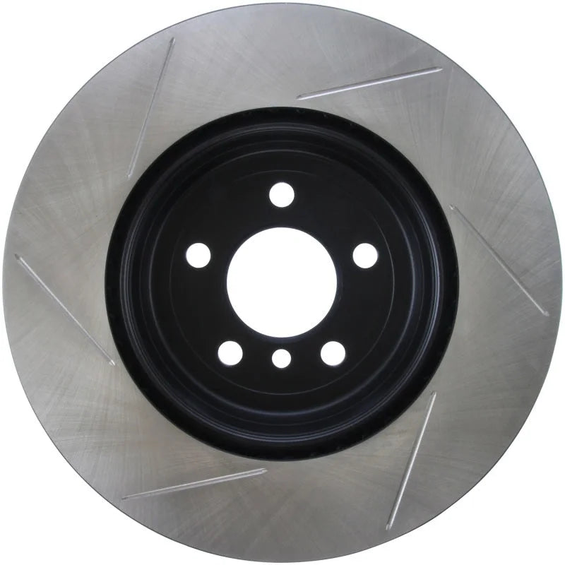 StopTech Sport 14-15 BMW 435i Rear Left Slotted Brake Rotor - Side View