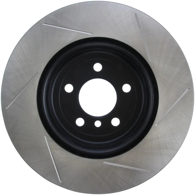 StopTech Sport 14-15 BMW 435i Rear Right Slotted Brake Rotor - Back View