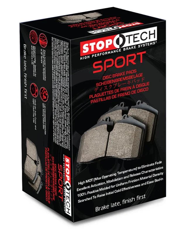 StopTech Sport Brake Pads w/Shims and Hardware - Main Product View