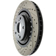 Load image into Gallery viewer, StopTech Sport Drilled &amp; Slotted Rotor - Front Right - Back View