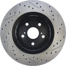 Load image into Gallery viewer, StopTech Sport Drilled &amp; Slotted Rotor - Front Right - Installation View