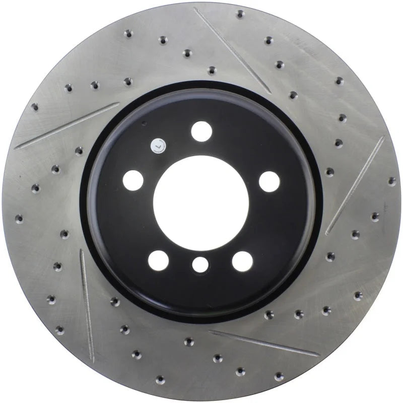 StopTech Sport Drilled & Slotted Rotor - Rear Left - Side View