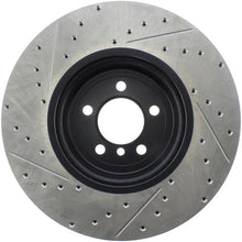 Load image into Gallery viewer, StopTech Sport Drilled &amp; Slotted Rotor - Rear Left - Back View