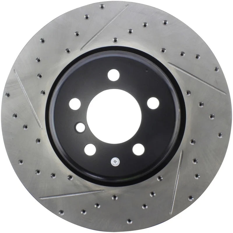 StopTech Sport Drilled & Slotted Rotor - Rear Right - Side View