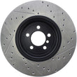 Load image into Gallery viewer, StopTech Sport Drilled &amp; Slotted Rotor - Rear Right - Back View