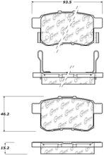 Load image into Gallery viewer, StopTech Sport Performance 11-17 Honda Accord Rear Brake Pads - Main Product View