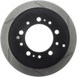 Load image into Gallery viewer, StopTech Sport Slot 08-13 Lexus LX450/470/570 / 07-12 Toyota Tundra Slotted Left Rear CRYO Rotor - Main Product View