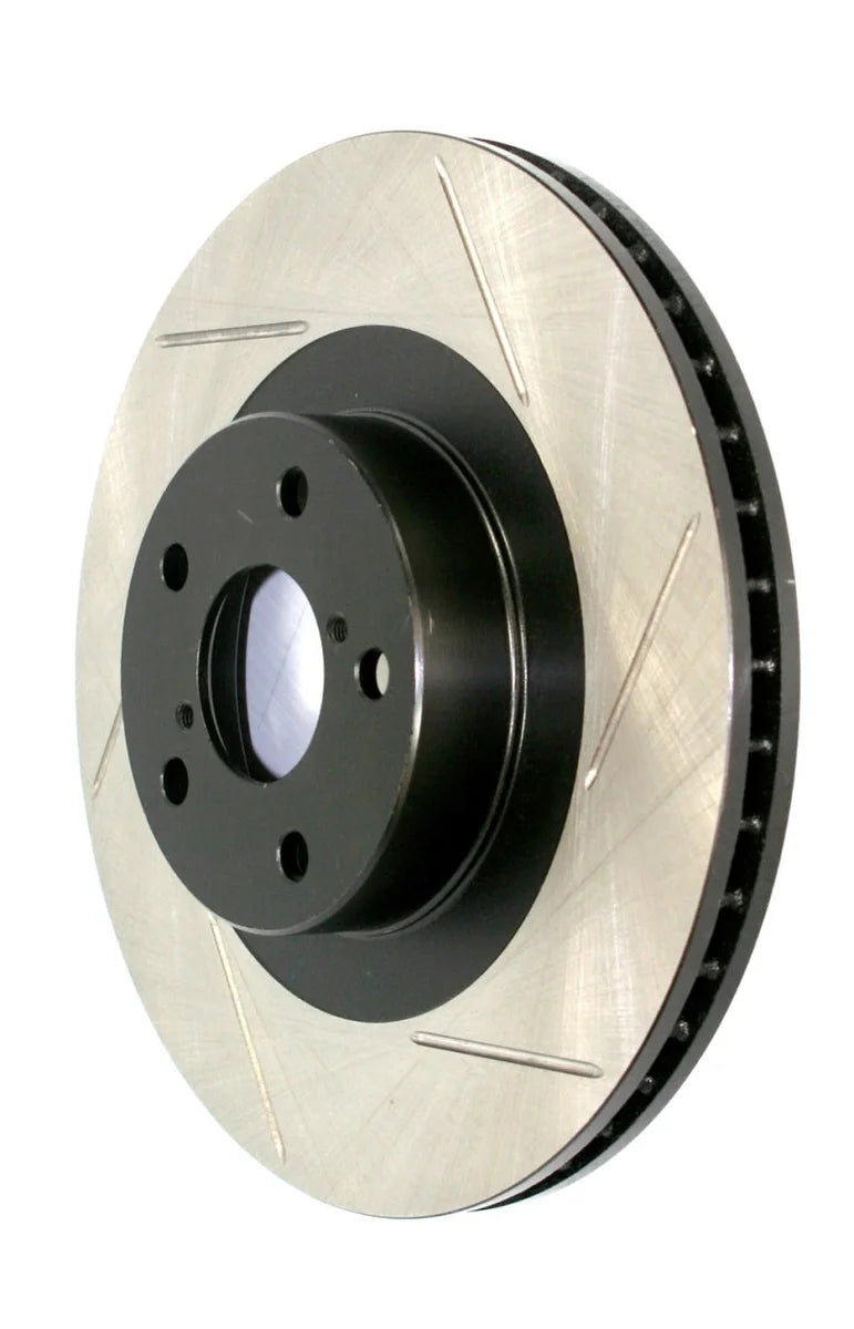 StopTech Sport Slotted (CRYO) 17-18 Honda Civic SI / Acura ILX Front Left Rotor - Side View