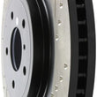 Load image into Gallery viewer, StopTech Infiniti G37 / Nissan 370Z SportStop Slotted &amp; Drilled Front Left Rotor - Back View
