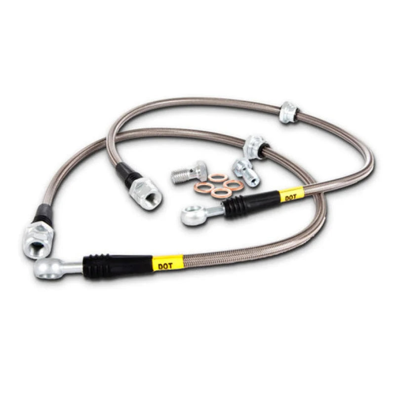 StopTech Stainless Steel Rear Brake Line Kit - Back View