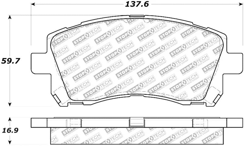 StopTech Street Select Brake Pads - Front/Rear - Main Product View