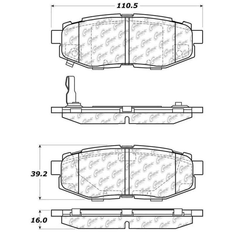 StopTech Street Touring 06-10 Subaru Legacy Sedan/Outback/13 BRZ Rear Brake Pads - Main Product View